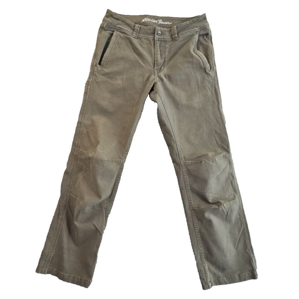 Eddie Bauer Relaxed‎ Fit Jeans Men's Size 30x30 Army Green 3D 5 Pockets EUC